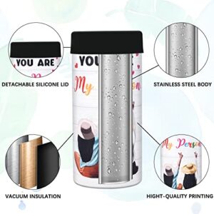 Tutmyrea Gifts for Best Friend Women 12 OZ Slim Can Cooler, Stainless Steel Insulated Drink Holder for Soul Sister BFF Bestie Personalized Birthday Christmas Presents Friendship Gifts