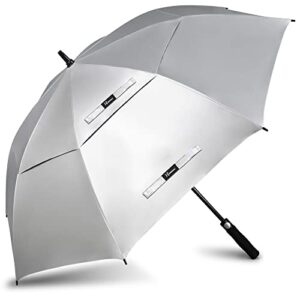 ninemax large golf umbrella uv protection windproof, 62/68 inch, uv blocking, upf 50+, auto open, vented, oversized umbrella for sun and rain