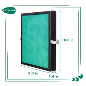 Asheviller MK04 MG04JH True HEPA Replacement Filter, Compatible with AROEVE MG04JH MK04 Air Purifier, Compare to Part# MK04LX, 2Pack (MK04 Green)