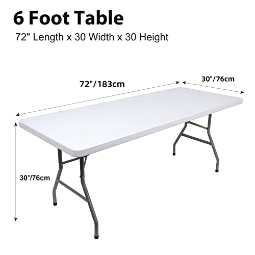 BDDC Fitted Table Covers for 6 Foot Tables, Spandex Table Covers 6ft, Jade Green Table Clothes for 6 Foot Rectangle Tables, Tablecloths for Parties, Banquet, and Festival (2 Pcs)