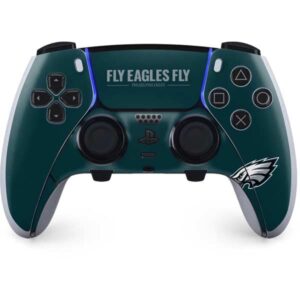 skinit gaming decal skin compatible with ps5 dualsense edge pro controller - officially licensed nfl philadelphia eagles team motto design