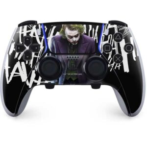 skinit gaming decal skin compatible with ps5 dualsense edge pro controller - officially licensed warner bros joker the dark knight design