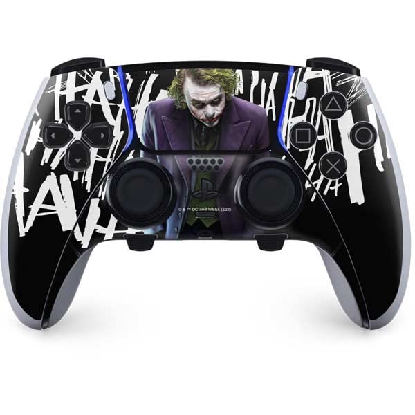 Skinit Gaming Decal Skin Compatible with PS5 DualSense Edge Pro Controller - Officially Licensed Warner Bros Joker The Dark Knight Design