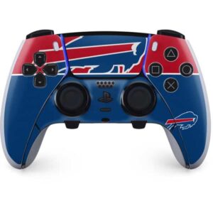 skinit gaming decal skin compatible with ps5 dualsense edge pro controller - officially licensed nfl buffalo bills zone block design