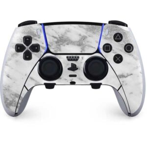 skinit gaming decal skin compatible with ps5 dualsense edge pro controller originally designed silver marble design