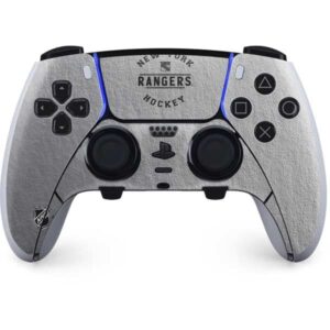 skinit gaming decal skin compatible with ps5 dualsense edge pro controller - officially licensed nhl new york rangers black text design