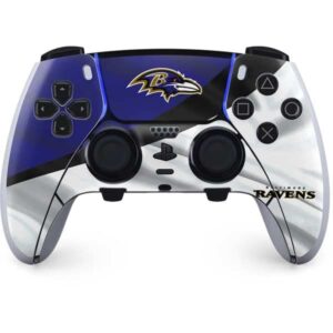 skinit gaming decal skin compatible with ps5 dualsense edge pro controller - officially licensed nfl baltimore ravens design