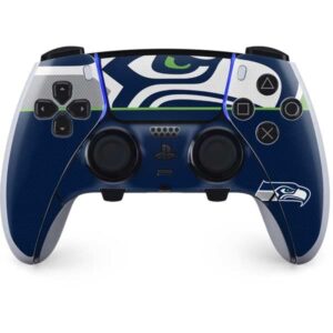 skinit gaming decal skin compatible with ps5 dualsense edge pro controller - officially licensed nfl seattle seahawks zone block design