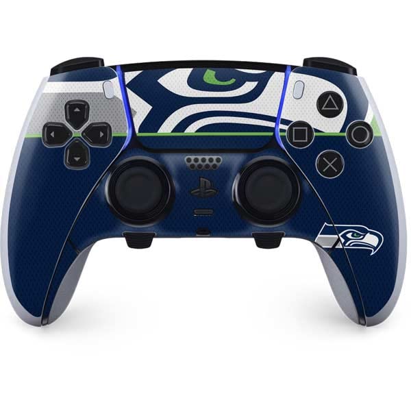 Skinit Gaming Decal Skin Compatible with PS5 DualSense Edge Pro Controller - Officially Licensed NFL Seattle Seahawks Zone Block Design