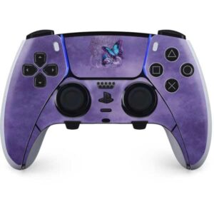 skinit gaming decal skin compatible with ps5 dualsense edge pro controller - brigid ashwood butterfly celtic knot design