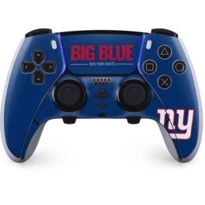 skinit gaming decal skin compatible with ps5 dualsense edge pro controller - officially licensed nfl new york giants team motto design