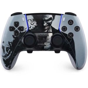 skinit gaming decal skin compatible with ps5 dualsense edge pro controller - officially licensed warner bros joker arkham design