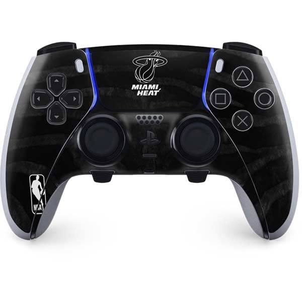 Skinit Gaming Decal Skin Compatible with PS5 DualSense Edge Pro Controller - Officially Licensed NBA Miami Heat Black Animal Print Design