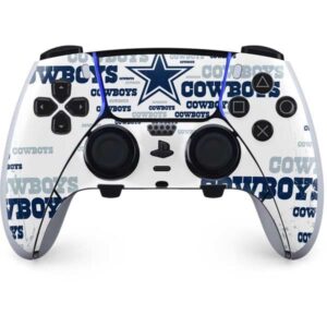 skinit gaming decal skin compatible with ps5 dualsense edge pro controller - officially licensed nfl dallas cowboys blue blast design