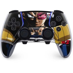 skinit gaming decal skin compatible with ps5 dualsense edge pro controller - officially licensed dragon ball z vegeta portrait design