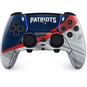 skinit gaming decal skin compatible with ps5 dualsense edge pro controller - officially licensed nfl new england patriots design