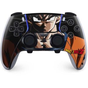 skinit gaming decal skin compatible with ps5 dualsense edge pro controller - officially licensed dragon ball z goku portrait design