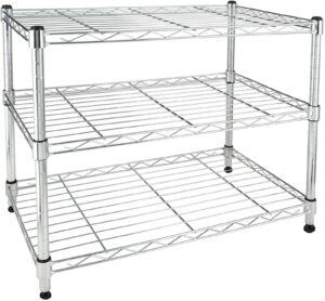 prodca simple deluxe heavy duty 3-shelf shelving unit, 24" d x 14" w x 20" h, 3 tier