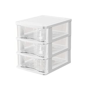 walbest sundries storage box drawer type sundries storage box container save space dustproof white triple layer