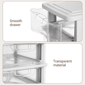 Walbest Sundries Storage Box Drawer Type Sundries Storage Box Container Save Space Dustproof White Triple Layer