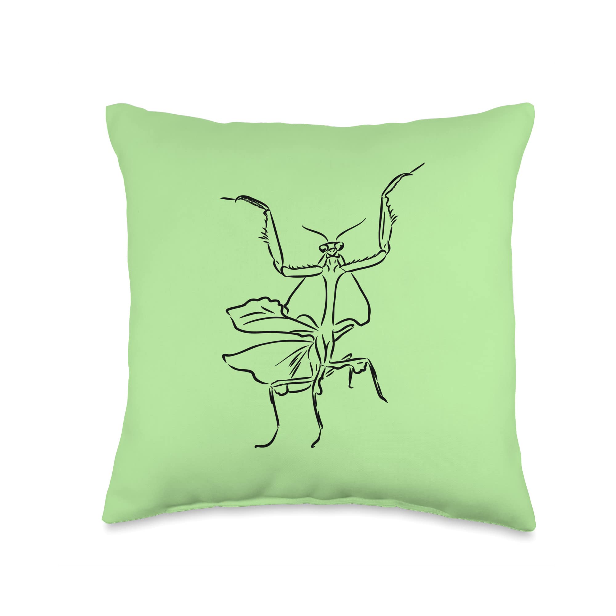 Praying Mantis Gift Shirts & Hoodies Praying Mantis Throw Pillow, 16x16, Multicolor