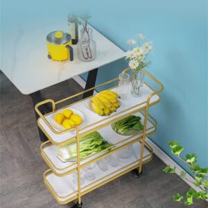 JYDQM Multi-Layer Kitchen Trolley Storage Trolley Storage Rack Rack Three-Tier Trolley Home Home (Color : E, Size : 80cm*78cm)