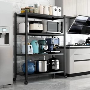 jydqm storage rack metal storage rack with wheels adjustable shelves kitchen pantry closet stand ( color : d , size : 120cm*50cm )