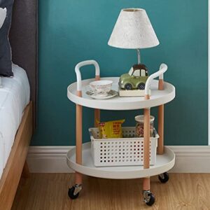 JYDQM 3 Tier Storage Rack Kitchen Foldable Trolley Vegetable Floor Rack Wheels (Color : E, Size : 51cm*48cm)