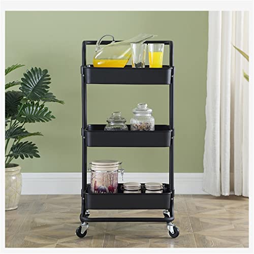 JYDQM Mobile Kitchen Shelf Trolley Household Storage Shelf with Wheeled Trolley (Color : D, Size : 87 * 42 * 35cm)