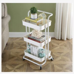 JYDQM Mobile Kitchen Shelf Trolley Household Storage Shelf with Wheeled Trolley (Color : D, Size : 87 * 42 * 35cm)