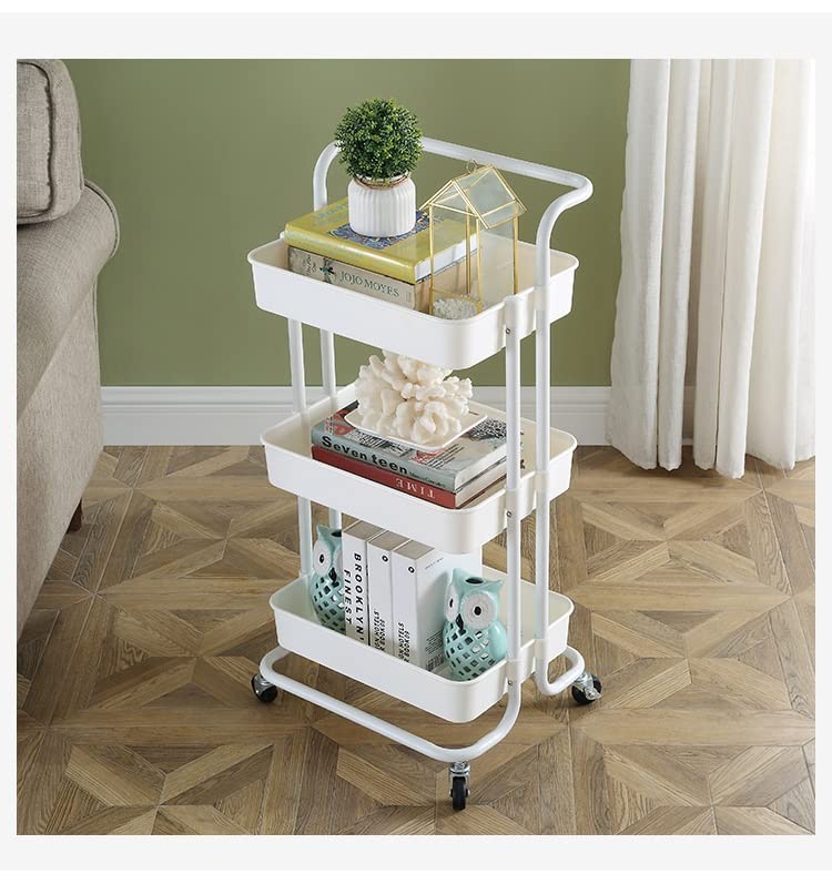 JYDQM Mobile Kitchen Shelf Trolley Household Storage Shelf with Wheeled Trolley (Color : D, Size : 87 * 42 * 35cm)