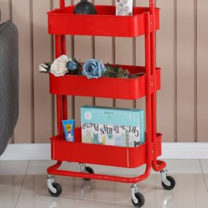 JYDQM Kitchen Rack Trolley Storage Rack Removable Wheeled Vegetable and Fruit Side Basket Storage Rack