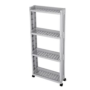 mbbjm kitchen storage rack for goods fridge side shelf removable with wheels bathroom organizer shelf gap holder ( color : d , size : 40*32*13.8cm )