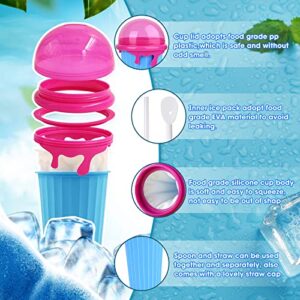 Slushie Maker Cup, TIKTOK Slushy Cup Magic Quick Frozen Smoothies Cup 2 Pack, 500ml Slushie Cup Homemade Milk Shake Ice Cream Maker Cooling Cup DIY for Family