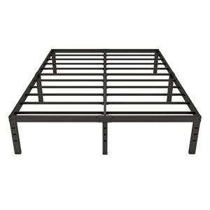 duriso queen size bed frame heavy duty metal bed frame 14 inch high queen size platform max 3500lbs no box spring needed easy assembly no noise black