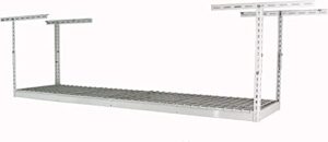 monsterrax-2x8 overhead garage storage rack (white, 24"-45")