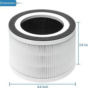 Replacement Filter Compatible with Mooka Allo Air Purifier and Afloia Fillo/Halo Air Purifier, 3-in-1 H13 True HEPA Filtration