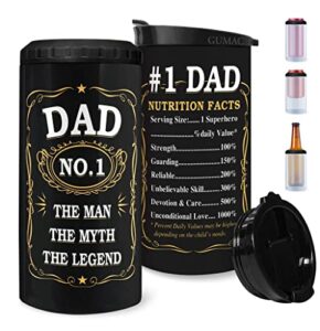 dad can cooler - can cooler for dad, daddy, father - dad tumbler - gift for father from daughter, son, kids on father's day, birthday, christmas