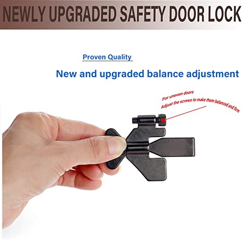 Upgraded Portable Door Lock Safety and Privacy Door Locker for Travel, Home, Dorm, Hotel and Airbnb, Additional Security and Safety, Secure Your Room and Home Doors Against High Impact or Pressure