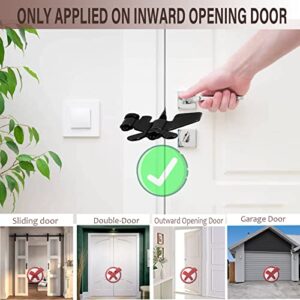 Upgraded Portable Door Lock Safety and Privacy Door Locker for Travel, Home, Dorm, Hotel and Airbnb, Additional Security and Safety, Secure Your Room and Home Doors Against High Impact or Pressure