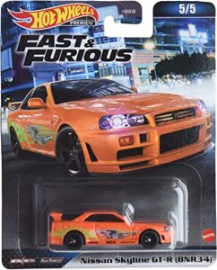 hot wheels nissan skyline gt r, fast & furious 5/5 [orange]