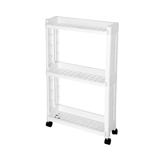 n/a Kitchen Shelf Organizer Wheels Trolley Bathroom Gap Storage Rack Sundries Storage Rack Pulley Living Room (Color : 2)