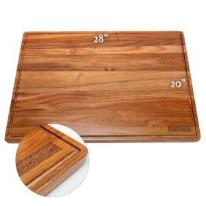 premium acacia wood xl cutting board 1in thick/noodle board