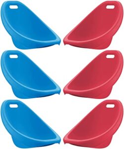 american plastic toys little kids’ scoop rockers (6-pack, blue & red), stackable, lightweight, & portable, reading, gaming, tv, outdoor & indoor, 50lb max