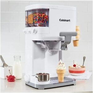 Cuisinart Soft Serve Ice Cream Machine- Mix It In Ice Cream Maker for Frozen Yogurt, Sorbet, Gelato, Drinks 1.5 Quart, White, ICE-48