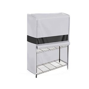 mollyair wire rack cover, suitable for shelf 48x18x72in, storage shelf unit cover used to cover sundries, only silver black cover