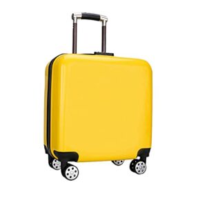 lianaissxl suitcases rolling luggage wheeled bag 18 inch kids suitcase boy girl carry-ons abs luggage students trolley suitcase, yellow