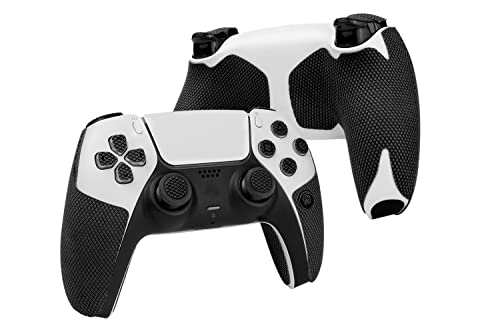 TALONGAMES Controller Grips Compatible with Playstation 5 DualSense, Anti-Slip, Sweat-Absorbent, Textured Skin kit, for PS5 Controllers Handle Grips, Buttons, Triggers, D-pad (Pro Version - Black)