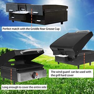 ClimbFun Wind Guard for Blackstone 17 Inch Griddle Wind Screen Blackstone Griddle Accessories Grill Wind Blocker Flat Top Gas Grill Compatible with Rear Grease Cup Hood Lid Side Shelf…