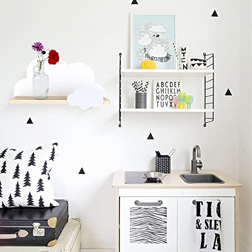 1 Pcs Floating Cloud Shelves for Children’s Bedroom - Wooden Wall Shelf Cute Cloud Floating Bedroom Book Shelf Kids Nursery Room Floating Shelves Storage Shelf,Wooden Shelf for Wall Decoration